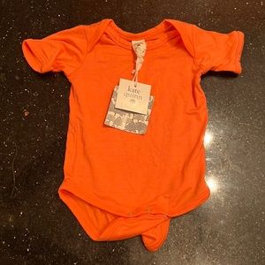 Kate Quinn Bamboo Baby Kids Short Sleeve Coral Pink Body Suit New